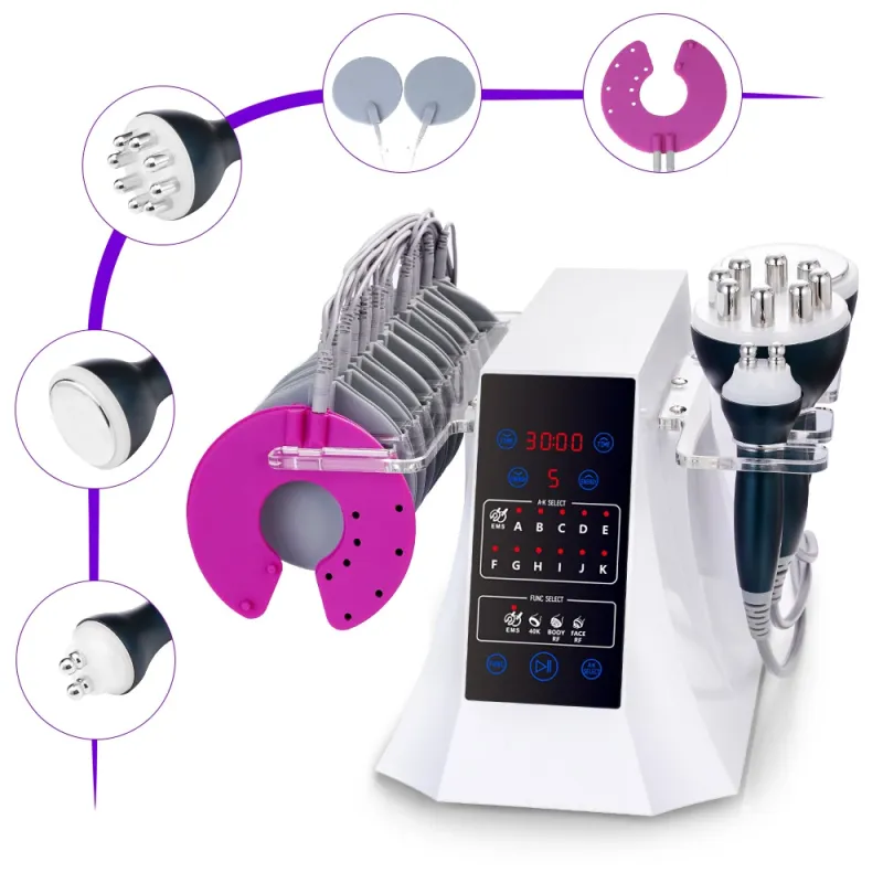 4D RF Ultrasound Device EMS キャビテーション Cavitation Machine 4 In 1 for Body Face EMS Massage Fat Loss